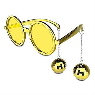 Altın Renkli Disko Toplu Parti Gözlüğü