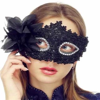 Sarı Güllü Balo Parti Maskesi