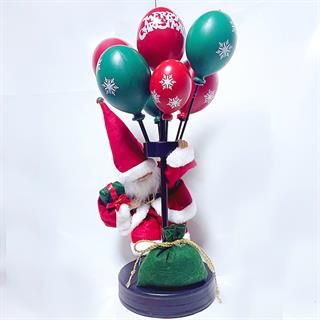 Balonlu Noel Baba Dekor Süs
