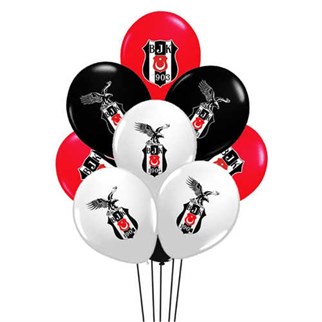 Beşiktaş Lisanslı Lateks balon 8 Adet