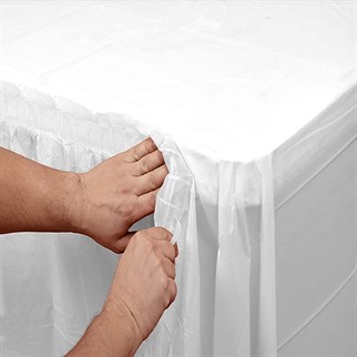 Beyaz Masa Eteği Plastik 