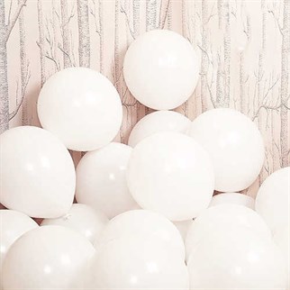 Beyaz Pastel Balon 100 Adet