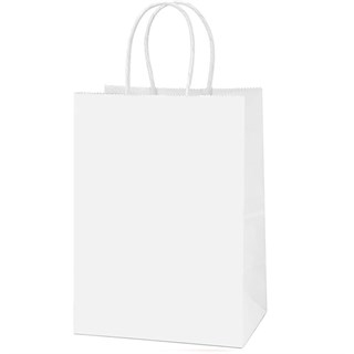 Beyaz Renkli Kraft Çanta 31 x 41 Cm 25 Adet