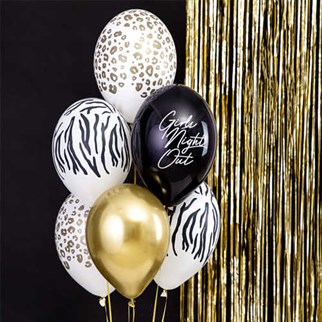 Beyaz Renkli Zebra Balon 14 Adet