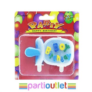 Biberon Şekilli Mum Mavi Renkli