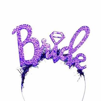 Bride Mor Yazılı Parti Taçı