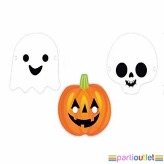 Cadılar Bayramı Balkabağı Hayalet Maske 6 Adet