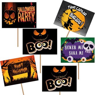 Cadılar Bayramı Konuşma Balonları 6 Adet