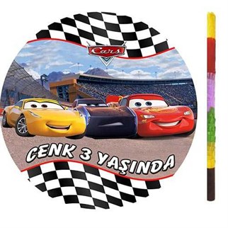 Kişiye Özel Cars Pinyata + Sopası