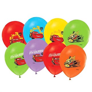 Cars Temalı Latex Balon 8 Adet