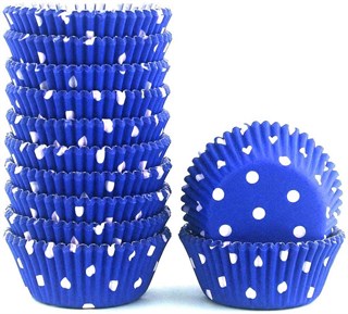 Cup Cake Kağıdı 100 Adet Mavi Paunlı