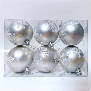 Desenli Gümüş Lüks Ağaç süsü