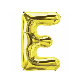 E Harf Folyo Gold Renk Balon Küçük 35 Cm