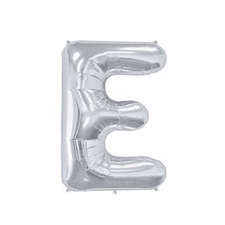 E Harf Folyo Gümüş Balon Küçük 35 Cm