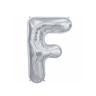 F Harf Folyo Gümüş Balon Küçük 35 Cm