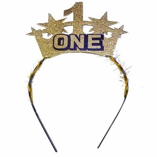 Gold 1 Yaş One Yazılı Taç