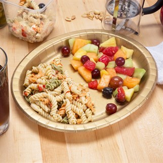 Gold Karton Tabak 23 cm 8 Adet