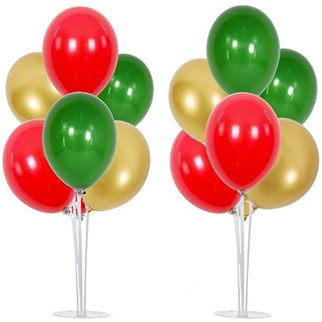 Gold Kırmızı Yeşil Ayaklı Balon Standı