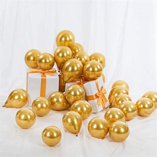 Gold Renk Krom Balon 10 Adet