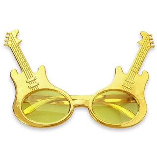 Gold Renkli Gitar Parti Gözlüğü