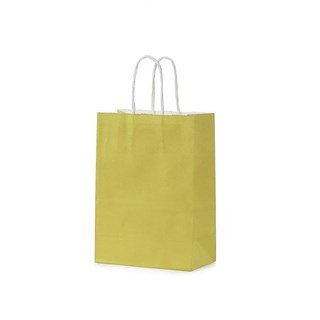 Gold Renkli Kraft Çanta 18 x 22 Cm 25 Adet