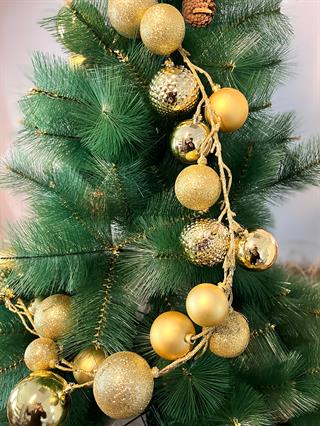 Gold Simli Top Süs 180 cm