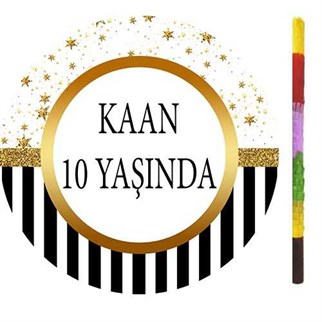 Kişiye Özel Gold Star Pinyata + Sopası