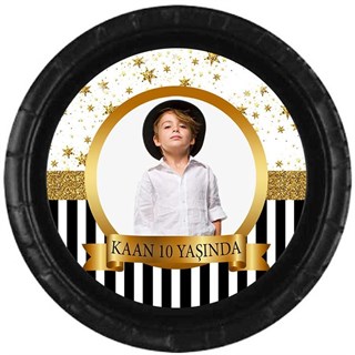 Gold Star  Kişiye Özel Tabak 8 Adet