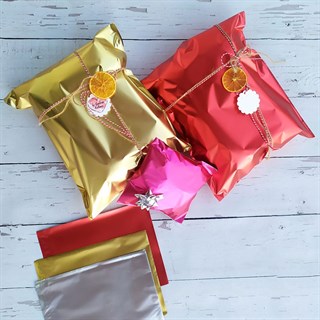 Gold Yapışkanlı Hediye Paketi 7x9 50 Adet