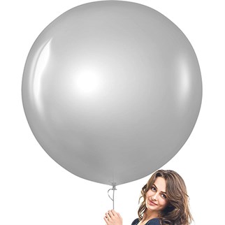 Gri Jumbo Balon 24 İnç 68 Cm