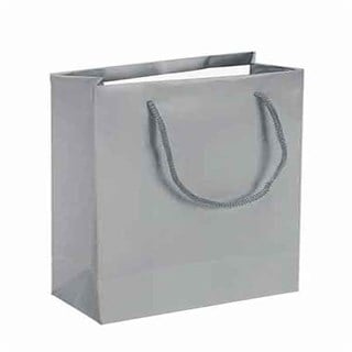 Gri Renk Karton Çanta 25 Adet 14 x 17 Cm