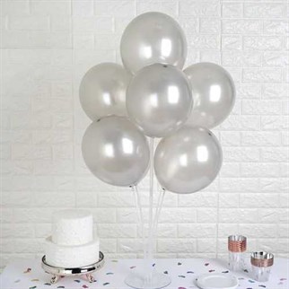 Gümüş Balon Metalik 100 Adet