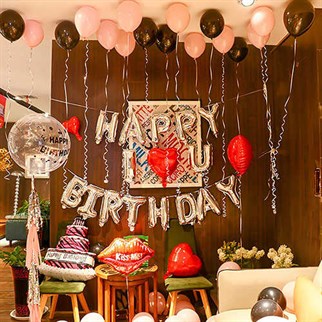 Gümüş Happy Birthday Folyo Balon Seti