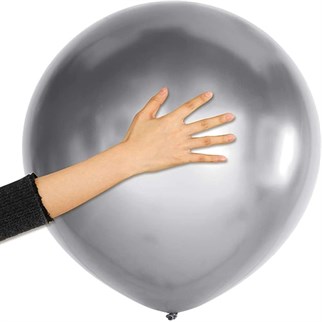 Gümüş Jumbo Krom Balon 24 İnç 68 Cm