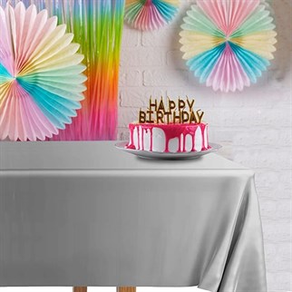 Gümüş Masa Örtüsü 120 x 180 cm