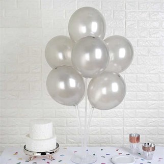 Gümüş Metalik Balon 20 Adet