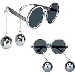 Gümüş Renkli Disko Toplu Parti Gözlüğü