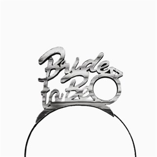Gümüş Renkli Pleksi Bride To Be Yazılı Taç