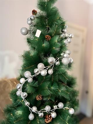 Gümüş Simli Top Süs 180 cm