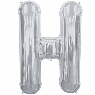 H Harf folyo Balon Gümüş 100 cm
