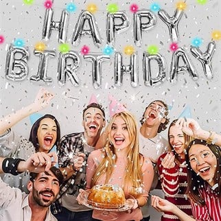 H Harf Gümüş Folyo Balon Küçük 35 cm