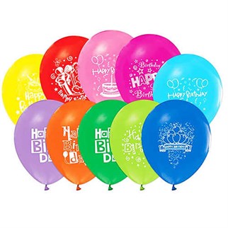 Happy Birthday Temalı Latex Balon 12 Adet