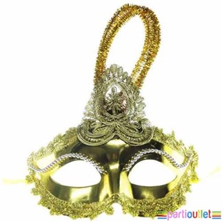 Altın Renkli Lüks Parti Maskesi