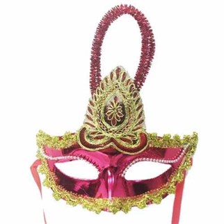 Lüks Parti Maskesi Kırmızı Renkli