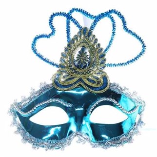 Mavi Renk Lüks Parti Maskesi