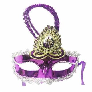 Lüks Parti Maskesi Mor Renkli