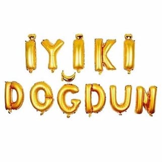 İyi Ki Doğdun Gold Folyo Balon Seti