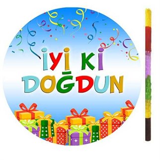 İyi Ki Doğdun Mavi Pinyata + Sopası
