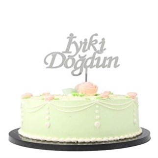 İyi ki Doğdun Pleksi Yazı Gümüş Renk