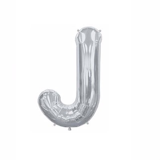 J Harf Folyo Gümüş Balon Küçük 35  Cm